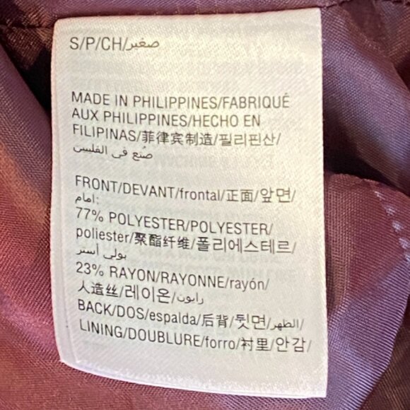 INC International Concepts Button-Down Waistcoat/Vest Sz S Burgundy 311L - Picture 8 of 9